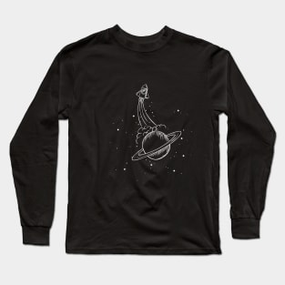 Over the moon, space men,space merch, space mask, sci fi Long Sleeve T-Shirt